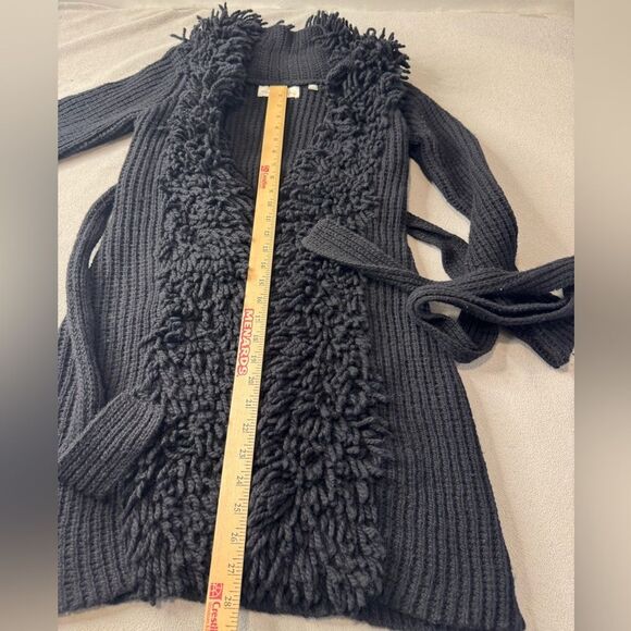Anthropologie Charlie & Robin Textured Cardigan BLACK S - Picture 5 of 15